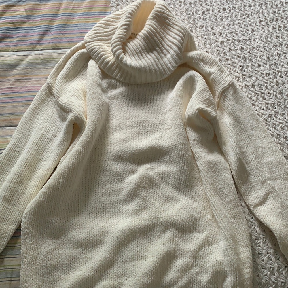 Big knit cowl neck sweater